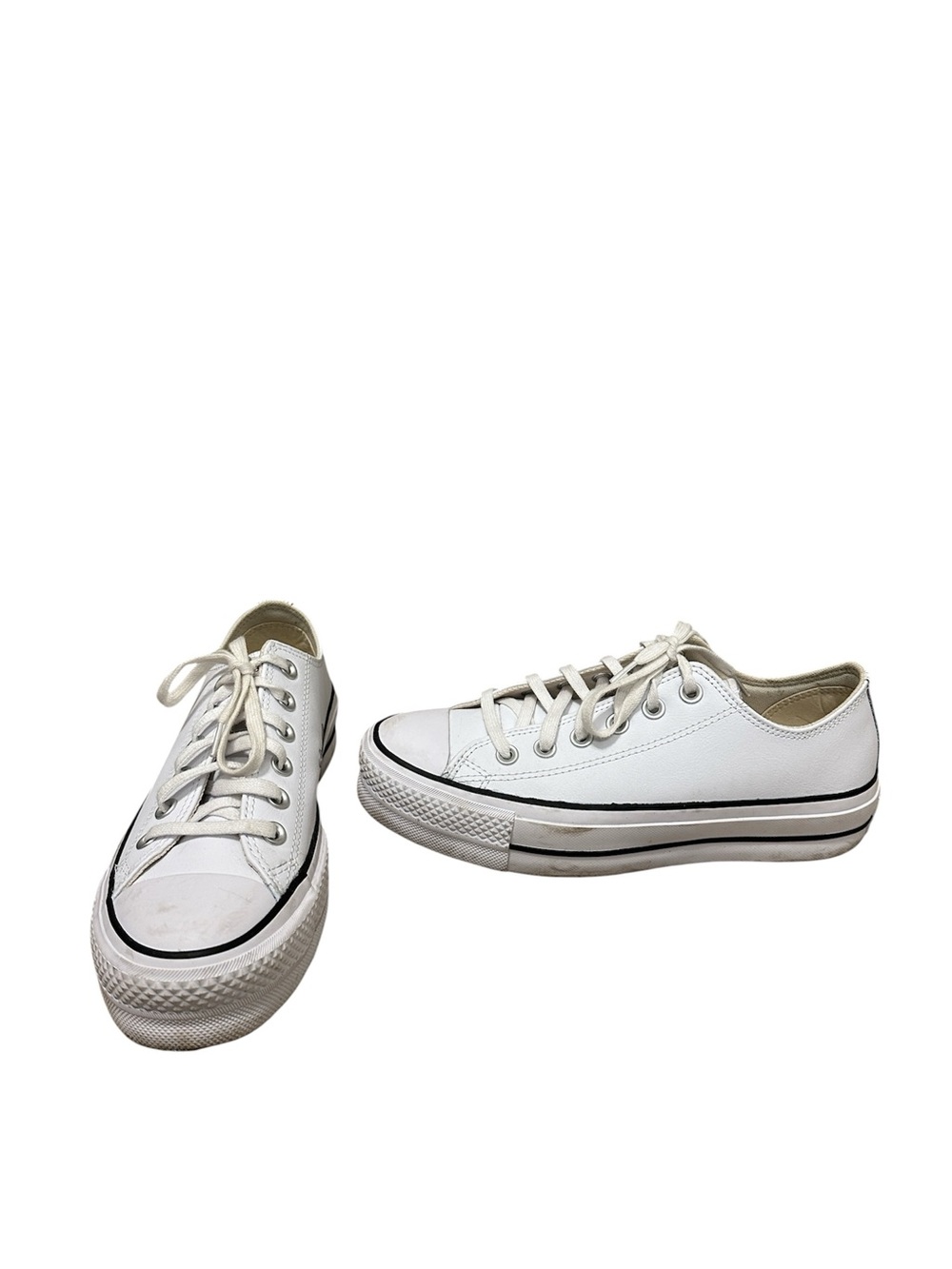 Converse Chuck Taylor All Star Leather Platform Sneaker White Size 7.5